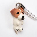 ペットラバーズ 犬種 Dog 92 Jack Russell ジャックラッセルテリア ホワイトタン ビーズ ストラップ DN-3301 2