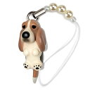 ペットラバーズ 犬種 Dog 92 Basset Hound バセットハウンド トライカラー ビーズ ストラップ DN-4302