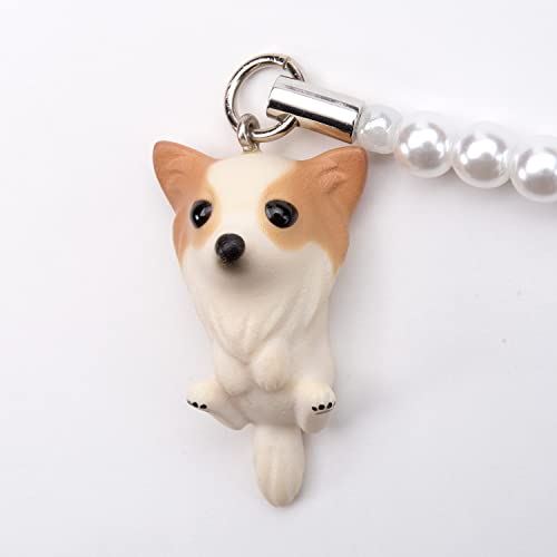 ペットラバーズ 犬種 Dog 92 Chihuahua ロングコートチワワ ホワイトレッド ビーズ ストラップ DN-2004 3