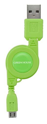 GREEN HOUSE 莮 microUSB[dP[u O[ GH-UCRMB-GR