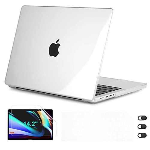 CISSOOK MacBook Pro 14 C` P[X NA  dl 2021-2022N V^ Pro14 M1 pro A2442 fΉ Clear VFJo[  ^ ϏՌ { ... NA(Transparent)