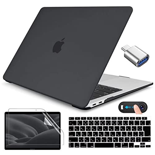 CISSOOK MacBook Air 13 P[X  2021 2020 ǐV^ Jo[ ubN A2337 m1 A2179 Ή  ^ ϏՌ {L[{[hJo[ JISz+ ʃtB+ 13C`-ubN