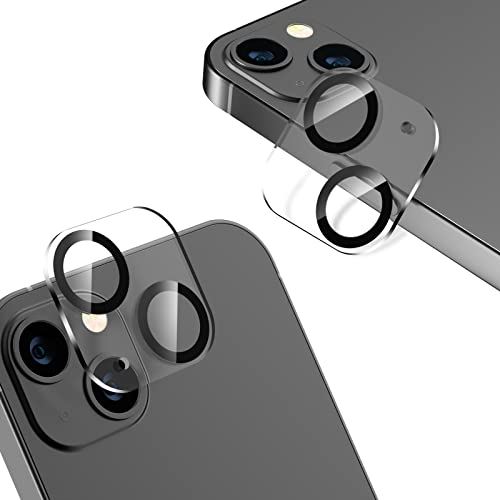 AUNEOS カメラフィルム iPhone14/iPhone14Plus 用 カメラレンズ 保護カバー アイフォン14 アイフォン14プラス 用 レンズ保護 フィルム 強化ガラス製 耐衝撃 傷防止 防塵2枚セット
