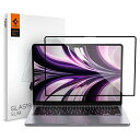 Spigen 全面保護 ガラスフィルム MacBook Air M2 チップ 13.6インチ (2022) 用 フルカバー MacBook air m2 13.6インチ (2022) 対応 保護 フィルム 1枚入(2)