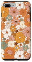 iPhone 7 Plus/8 Plus Floral Cottagecore Flower 70s Groovy Boho Burnt Orange スマホケース