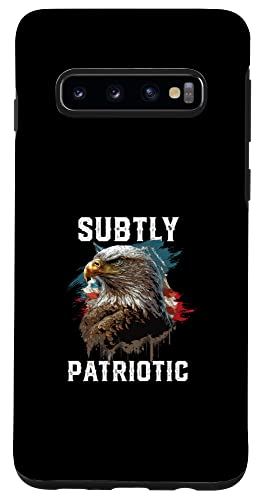 Galaxy S10 Subtly Patriotic American Bald Eagle America 7月4日 スマホケース