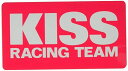 キジマ (kijima) バイク バイクパーツ KISS Racing チームステッカー ピンクベース/白文字 Mサイズ K1482