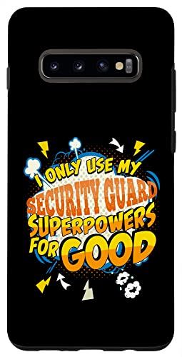 Galaxy S10+ Funny Security Guard Superpowers ギャグ スマホケース