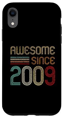 iPhone XR Awesome Since 2009 13th Birthday Retro 公式 ティーンエイジャー スマホケース