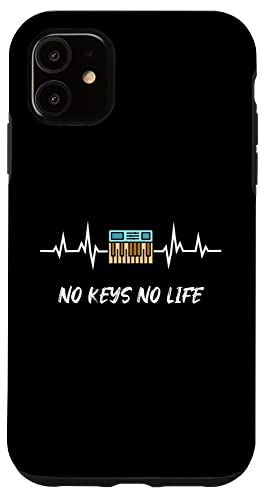 iPhone 11 キーボード エレクトロニックミュージック プロデューサー No Keys No Life シンセポップ スマホケース