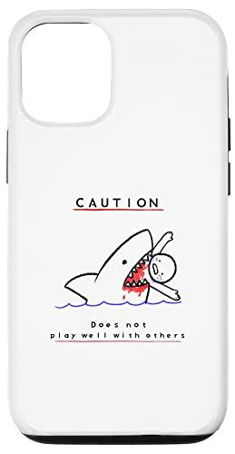 iPhone 12/12 Pro サメの格言 注意は他人とうまく調和しない スマホケース