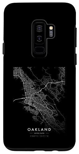 Galaxy S9+ カリフォルニア州オークランドファニーシティコーディネイト スカイライン シティマップ スマホケース