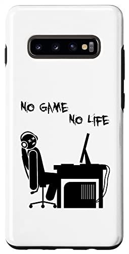 Galaxy S10+ No Game Life Gamer Stickman Gaming Video Games Cool Funny スマホケース