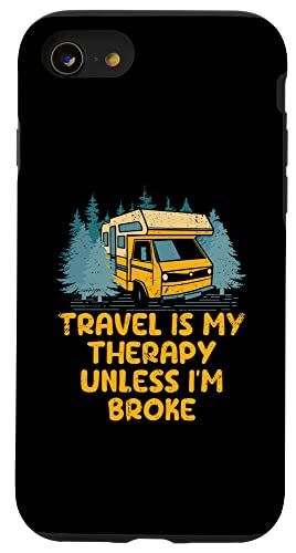 iPhone SE (2020) / 7 / 8 Travel Is My Therapy Funny Traveler [A X}zP[X