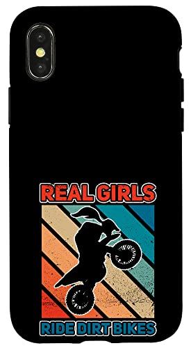 iPhone X/XS Real Girls Ride Dirtbike Rider MX モトクロス 誇り高きバイカーガール スマホケース