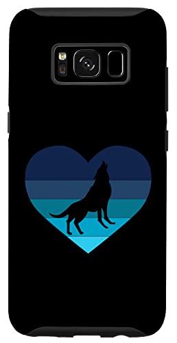 Galaxy S8 満月 遠吠えする狼 I Love Wolves スマホケース