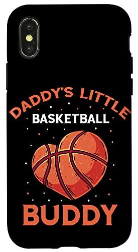 iPhone X/XS Basketball Daddy 039 s Little Buddy Bball Heart バスケットボールチーム スマホケース