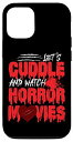 iPhone 12/12 Pro 恐ろしい「Let's Cuddle And Watch」ホラー映画ハート スマホケース