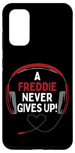 Galaxy S20 ゲーム用引用句「A Freddie Never Gives Up」ヘッドセット パーソナライズ スマホケース