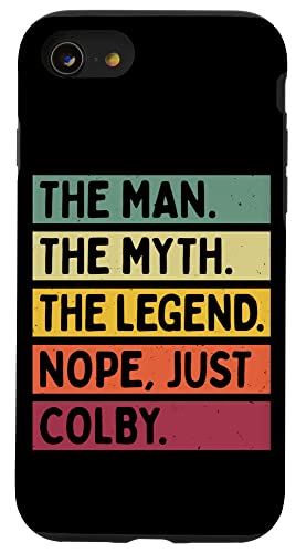 iPhone SE (2020) / 7 / 8 The Man The Myth The Legend NOPE Just Colby 面白い引用 スマホケース