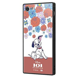 イングレム iPhone SE（第3世代）/ iPhone SE（第2世代）/ 8 / 7 / 『ディズニーキャラクター』/耐衝撃ケース KAKU トリプルハイブリッド / 子犬_フラワー IQ-DP7K3B/DL2