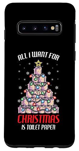 Galaxy S10 Oh Quarantree トイレットペーパーロール クリスマスツリー検疫 スマホケース