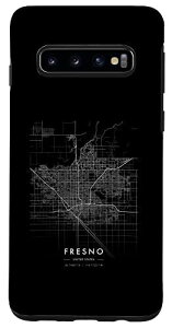 Galaxy S10 フレズノ カリフォルニア ファニーシティコーディネイト スカイライン シティマップ スマホケース