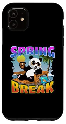 iPhone 11 Funny Spring Break Fun Beach Vacation Summer Panda Relaxing ޥۥ