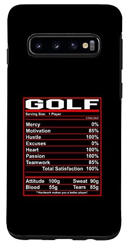 Galaxy S10 Funny Golf Nutrition Facts レディース メンズ ゴルフ スマホケース