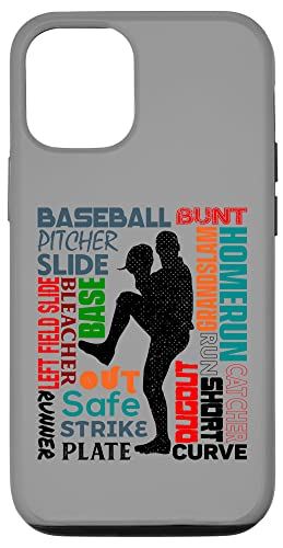 iPhone 12/12 Pro Baseball Tee バッティングピッチャーキャッチャー 野球 スマホケース