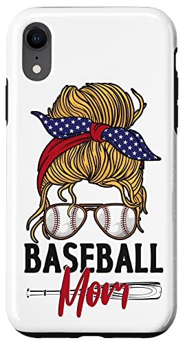 iPhone XR Baseball Fan Mom 母 サングラス 野球 ママ スマホケース