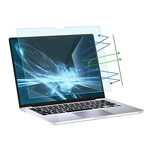MOSISO 2枚 ブルーライトブロック スクリーンプロテクター 適用機種 MacBook Air 13.6 インチ 2023 2022リリース M2 A2681 マットアンチグレア アンチブルーライト