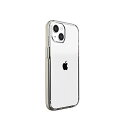 motomo iPhone 14 ケース INO Achrome Shield Case [ クリア ソフトケース アルミニウムボタンカバー 密着痕防止 TPU...