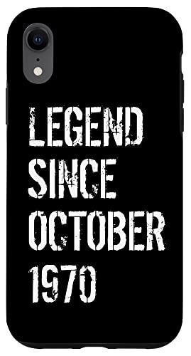 iPhone XR 1970年10月から52歳の誕生日 男性 女性 伝説 スマホケース