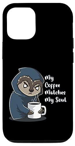 iPhone 12/12 Pro My Coffee Matches My Soul カフェイン オタク ゴス レイジー ナマケモノ スマホケース