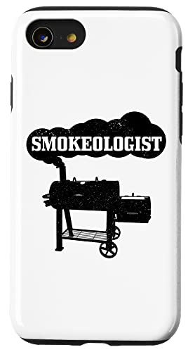 iPhone SE 2020 / 7 / 8 Smokeologist BBQ グリル シェフ スモーカー 面白いバーベキュー スマホケース