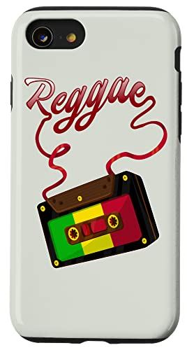 iPhone SE (2020) / 7 / 8 レゲエミュージック レトロ カセットテープ ジャマイカ ラスタ レゲエ スマホケース