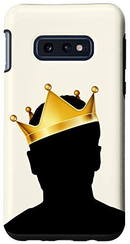 Galaxy S10e Enjoy Abstract Royal Black King Magic Crown ブラックマンスタイル スマホケース