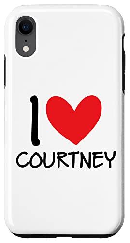 iPhone XR I Love Courtney 名前 パーソナライズ 女の子 女性 BFF ハート スマホケース