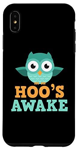 iPhone XS Max Hoo's Awake 面白くてかわいいフクロウ愛好家 Who's Hoot Pun Joke スマホケース