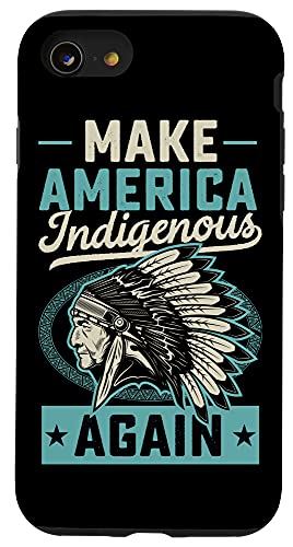 iPhone SE (2020) / 7 / 8 Make America 先住民を再びネイティブアメリカン トライバルスタイル スマホケース