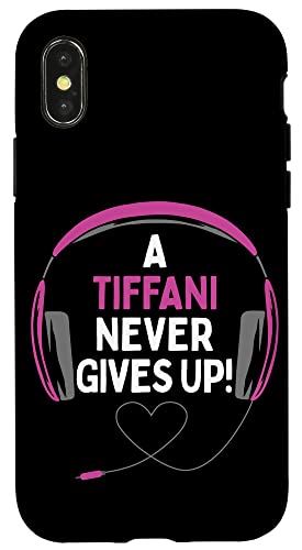 iPhone X/XS ѰѶA Tiffani Never Gives Upץإåɥå ѡʥ饤 ޥۥ