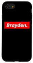 iPhone SE (2020) / 7 / 8 Brayden 名前 レッドボックス ロゴ 名前入り ミーム Brayden用 スマホケース