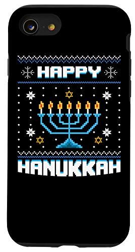 iPhone SE (2020) / 7 / 8 Happy Hanukkah ユダヤ教 アグリークリスマスセーター ユダヤ教 スマホケース