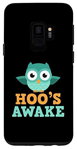 Galaxy S9 Hoo's Awake 面白くてかわいいフクロウ愛好家 Who's Hoot Pun Joke スマホケース