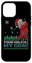 iPhone 12 mini Your Hole Is My Goal サンタクロース ゴルフ アグリークリスマスセーター スマホケース