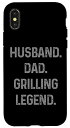 iPhone X/XS Husband Dad Grilling Legend BBQグリル 父の日 面白い スマホケース