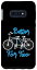 Galaxy S10e ファニーサイクリンググラフィック 女性と男性用 タンデム自転車ライダー スマホケース