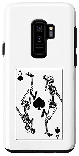 Galaxy S9 Skeletons スペードのエース ポーカーカード ギャンブル スケルトン スマホケース