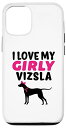 iPhone 12/12 Pro Vizsla Canine Pet Funny Girl Dog K[[ ʔ\ L[g X}zP[X
